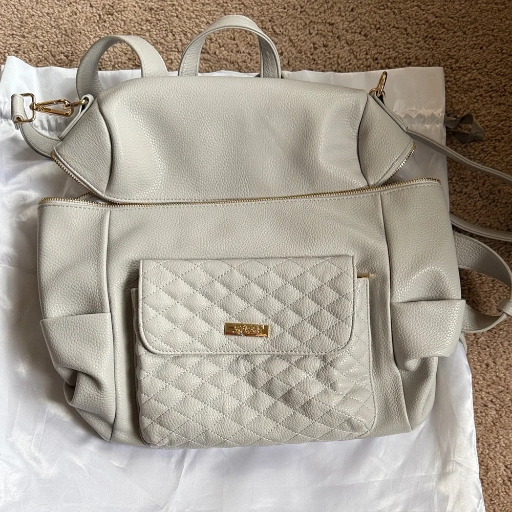Luli Bebé Monaco Faux Leather Diaper Backpack